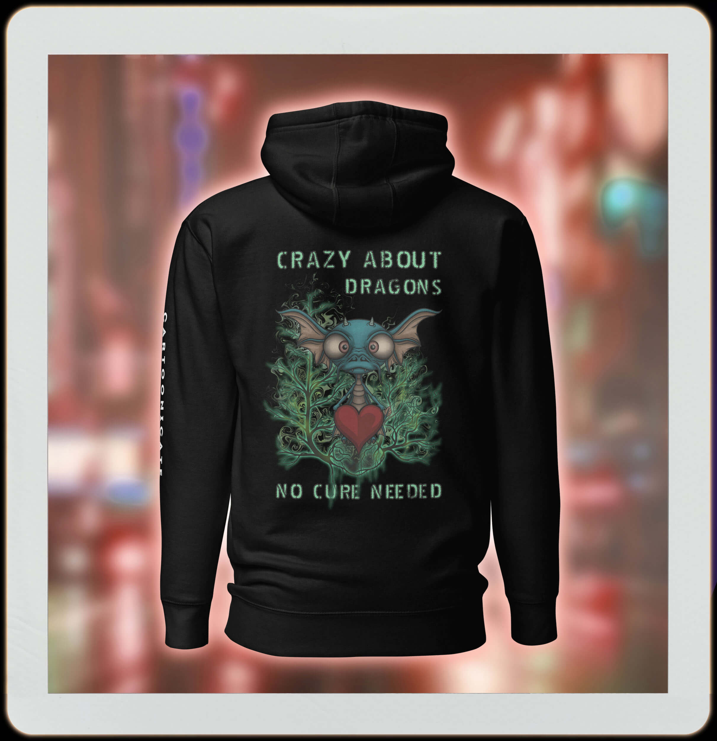 Crazy about dragons sort hettegenser