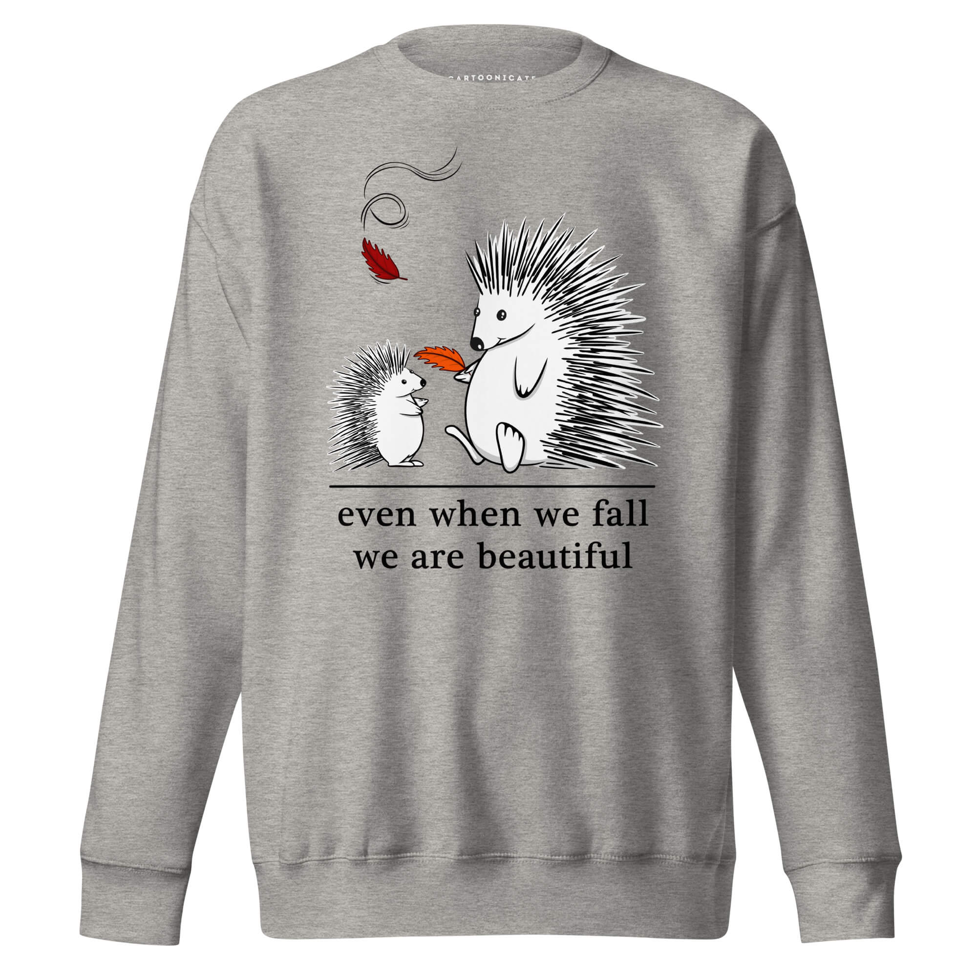 Even when we fall we are beautiful grå genser